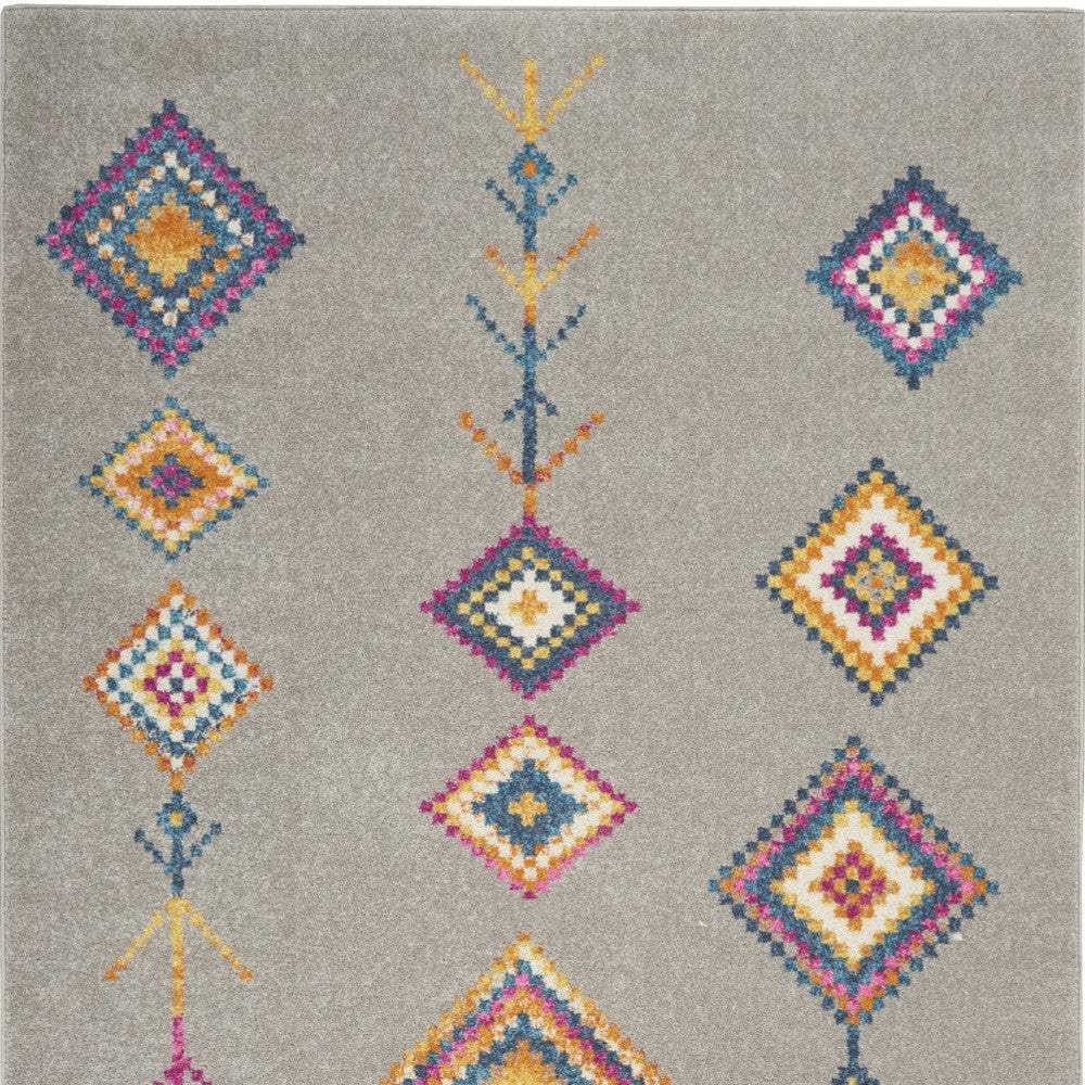 5' X 7' Gray Geometric Berber Area Rug - Homeroots - Flyclothing LLC