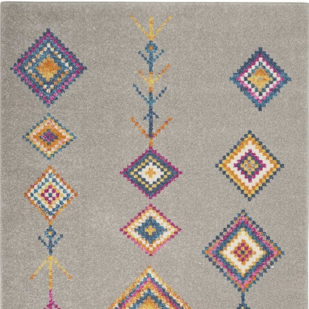 5' X 7' Gray Geometric Berber Area Rug - Homeroots - Flyclothing LLC