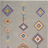 5' X 7' Gray Geometric Berber Area Rug - Homeroots