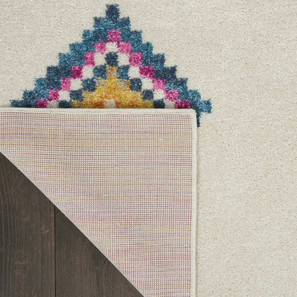 5' X 7' Ivory Geometric Berber Area Rug - Homeroots - Flyclothing LLC