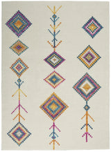 5' X 7' Ivory Geometric Berber Area Rug - Homeroots - Flyclothing LLC