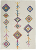 5' X 7' Ivory Geometric Berber Area Rug - Homeroots