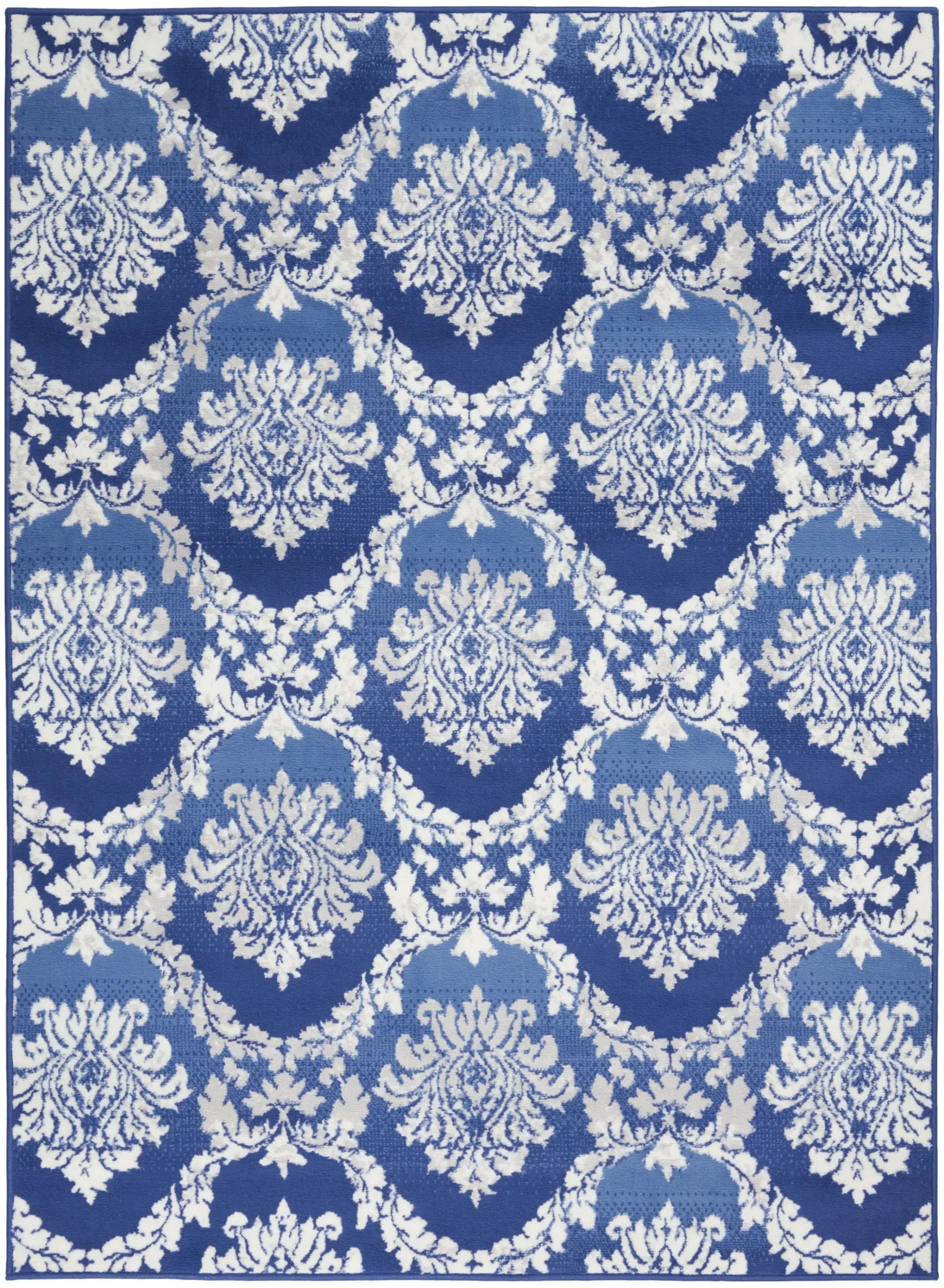 5' X 7' Blue Floral Dhurrie Area Rug - Homeroots - Flyclothing LLC