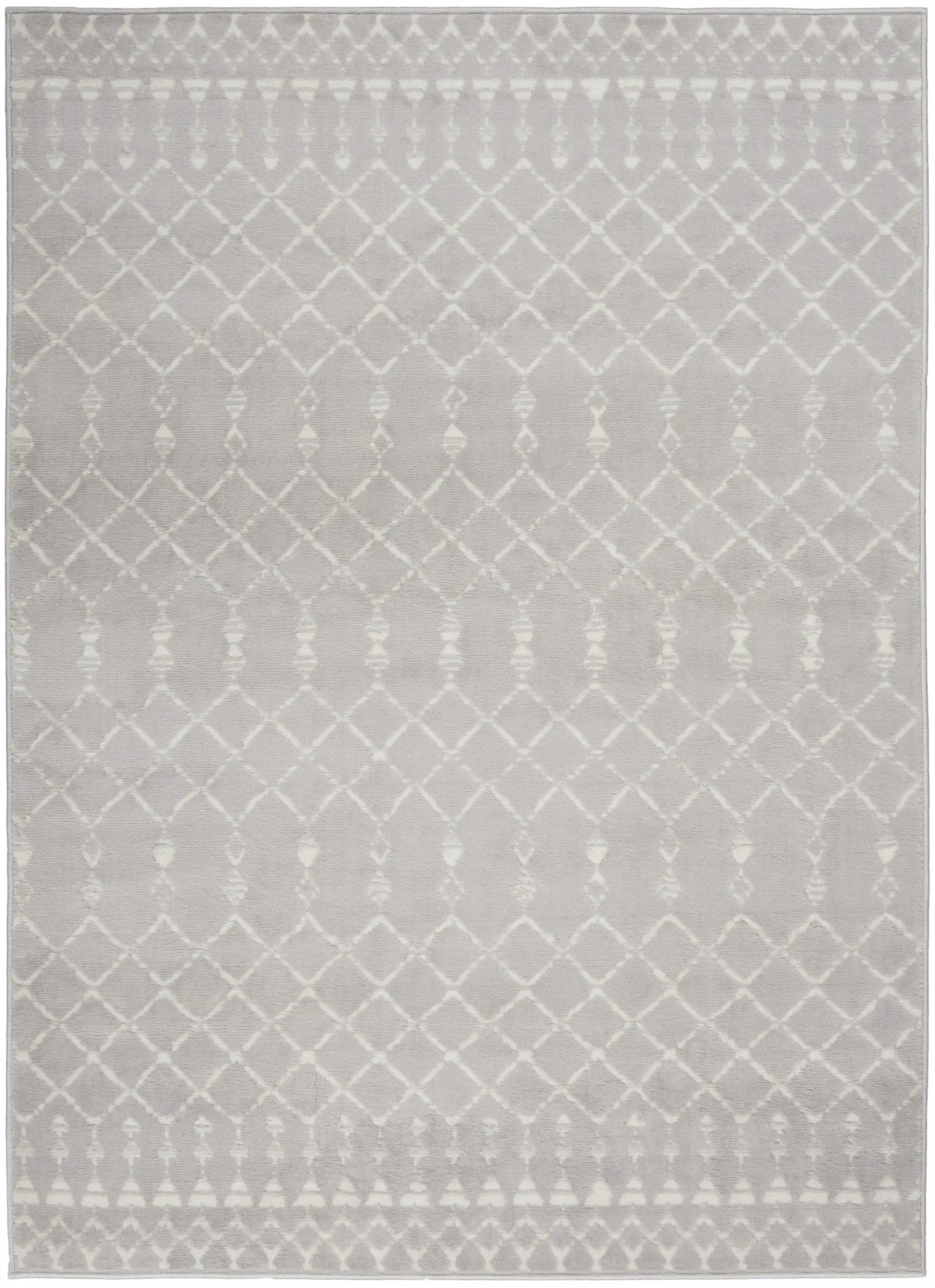 5' X 7' Gray Geometric Berber Area Rug - Homeroots - Flyclothing LLC