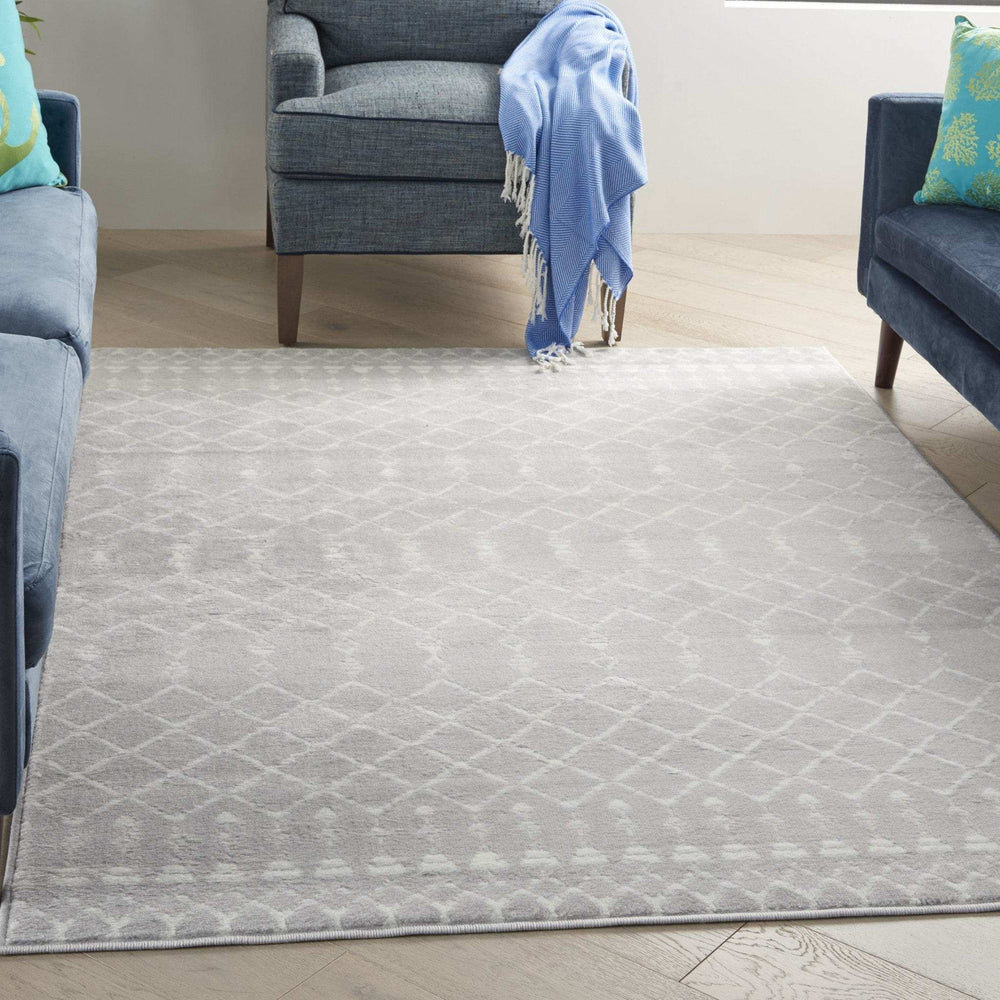 5' X 7' Gray Geometric Berber Area Rug - Homeroots - Flyclothing LLC