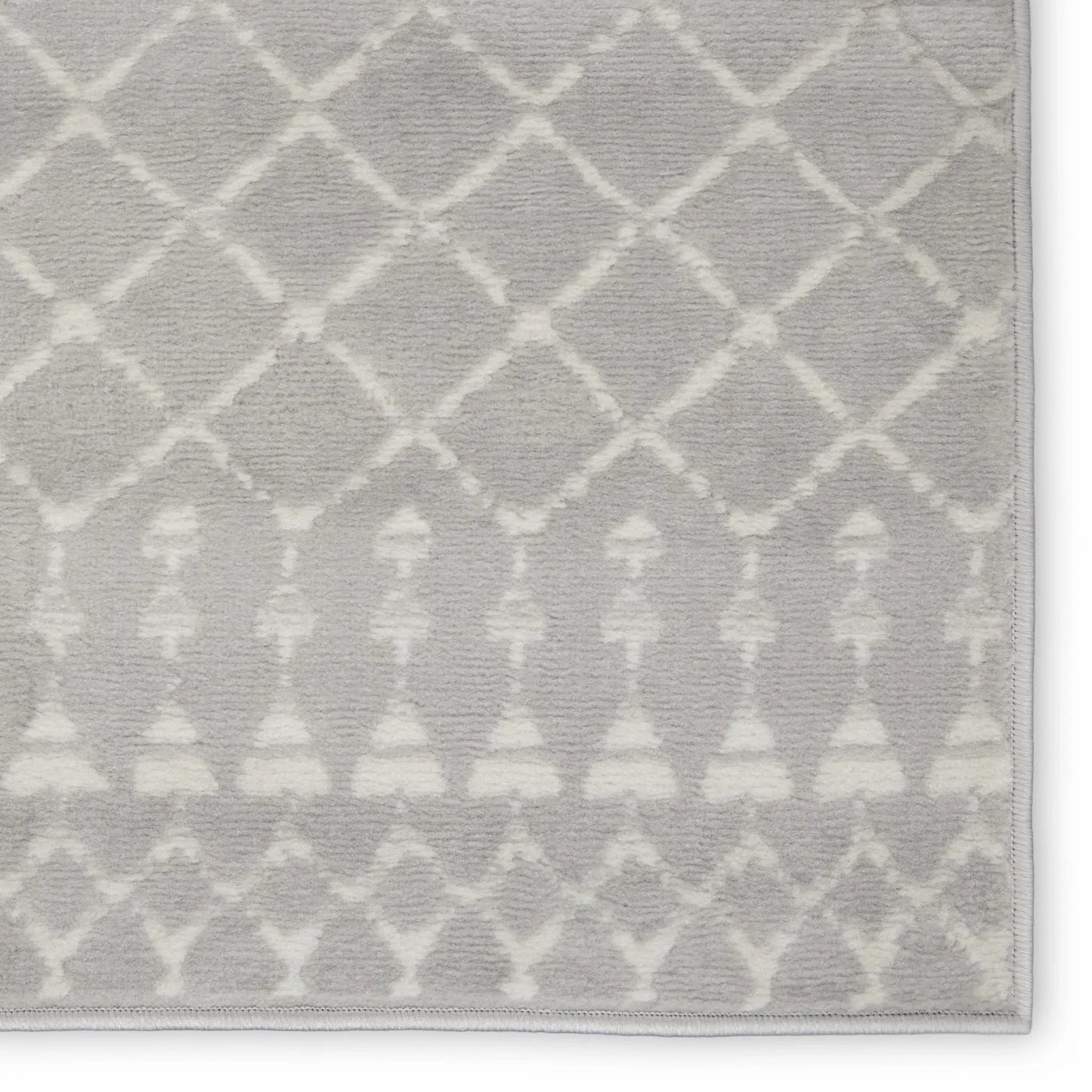 5' X 7' Gray Geometric Berber Area Rug - Homeroots - Flyclothing LLC