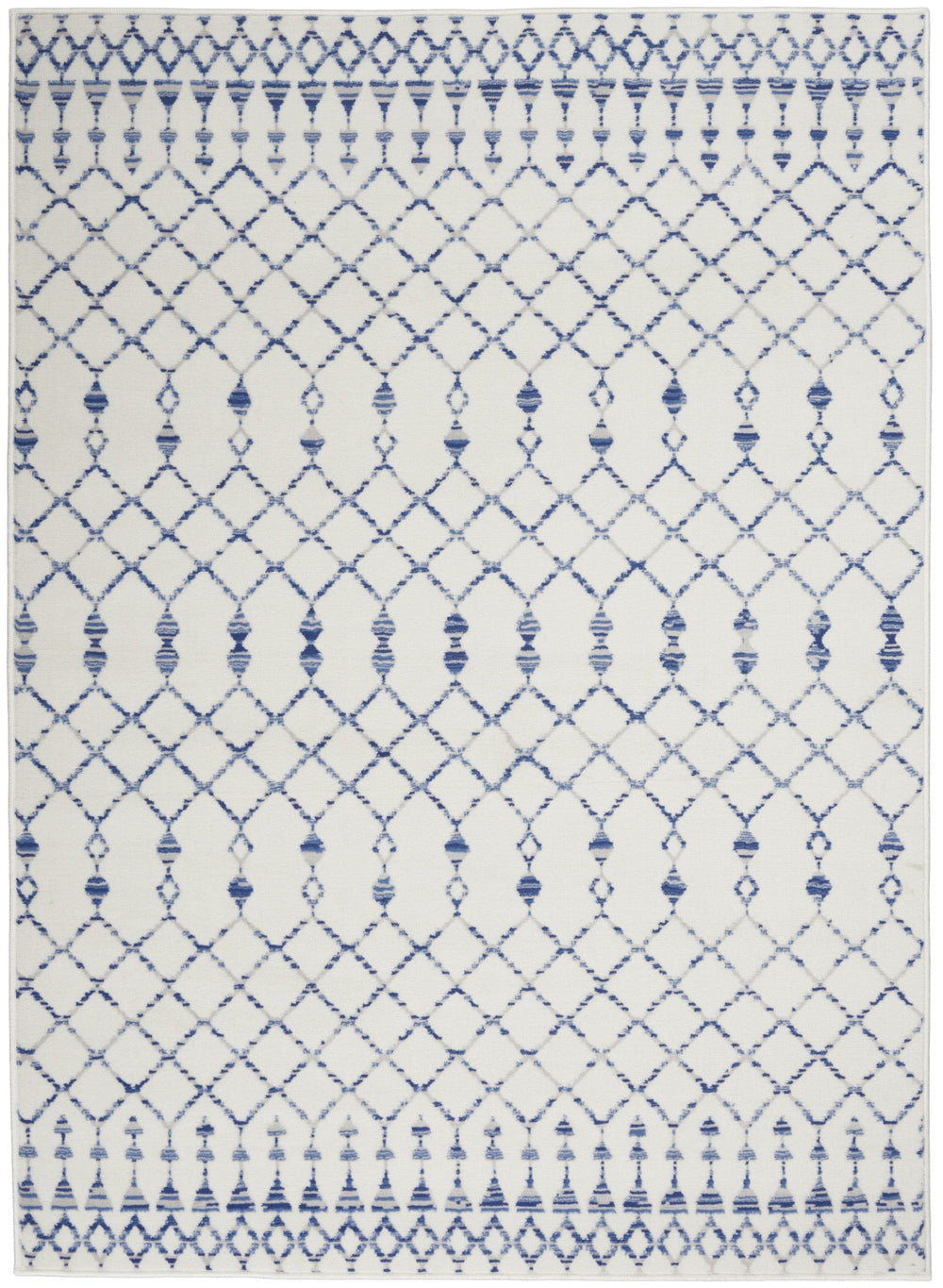 4' X 6' Ivory Geometric Berber Area Rug - Homeroots