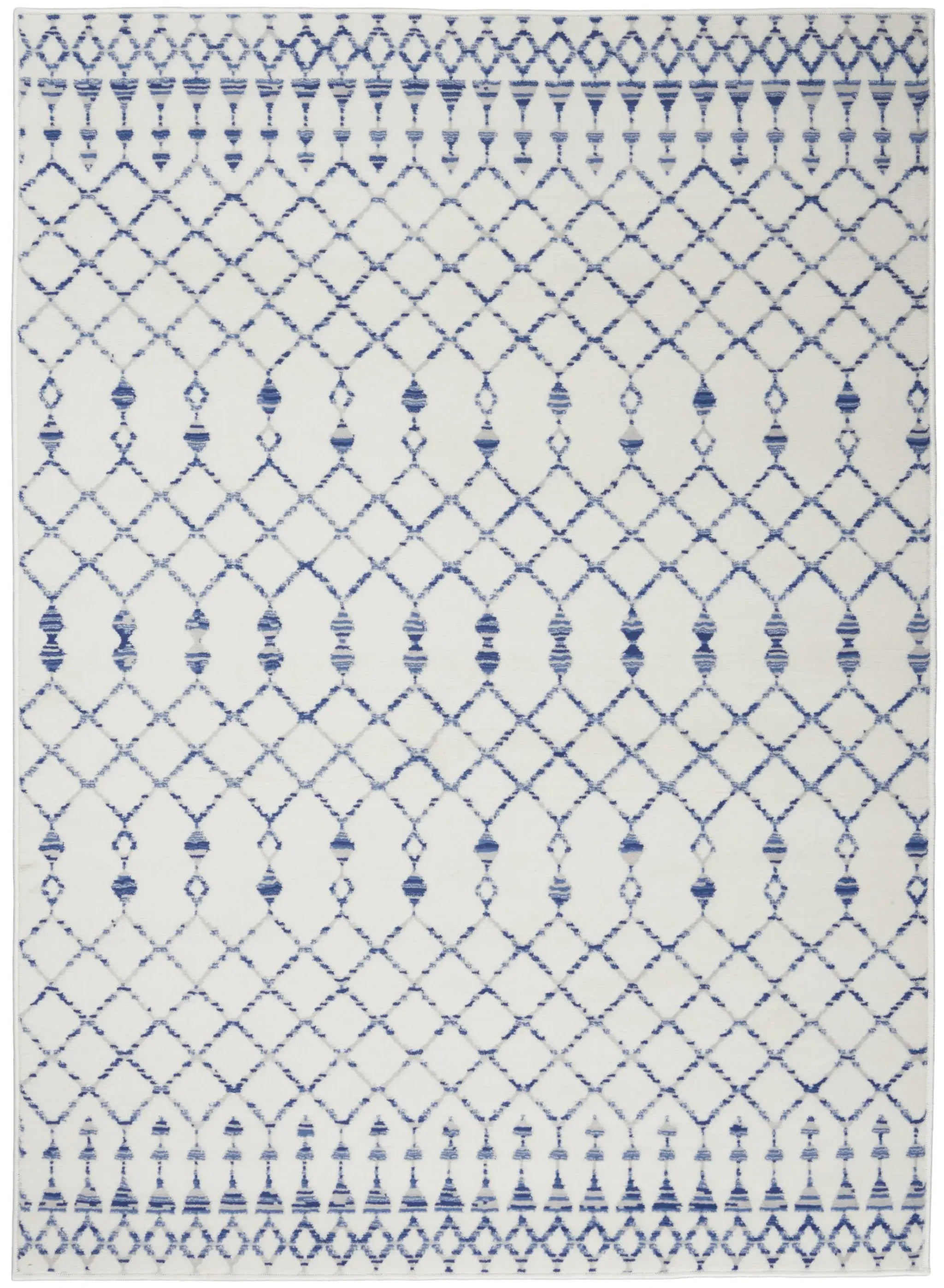 5' X 7' Ivory Geometric Berber Area Rug - Homeroots - Flyclothing LLC