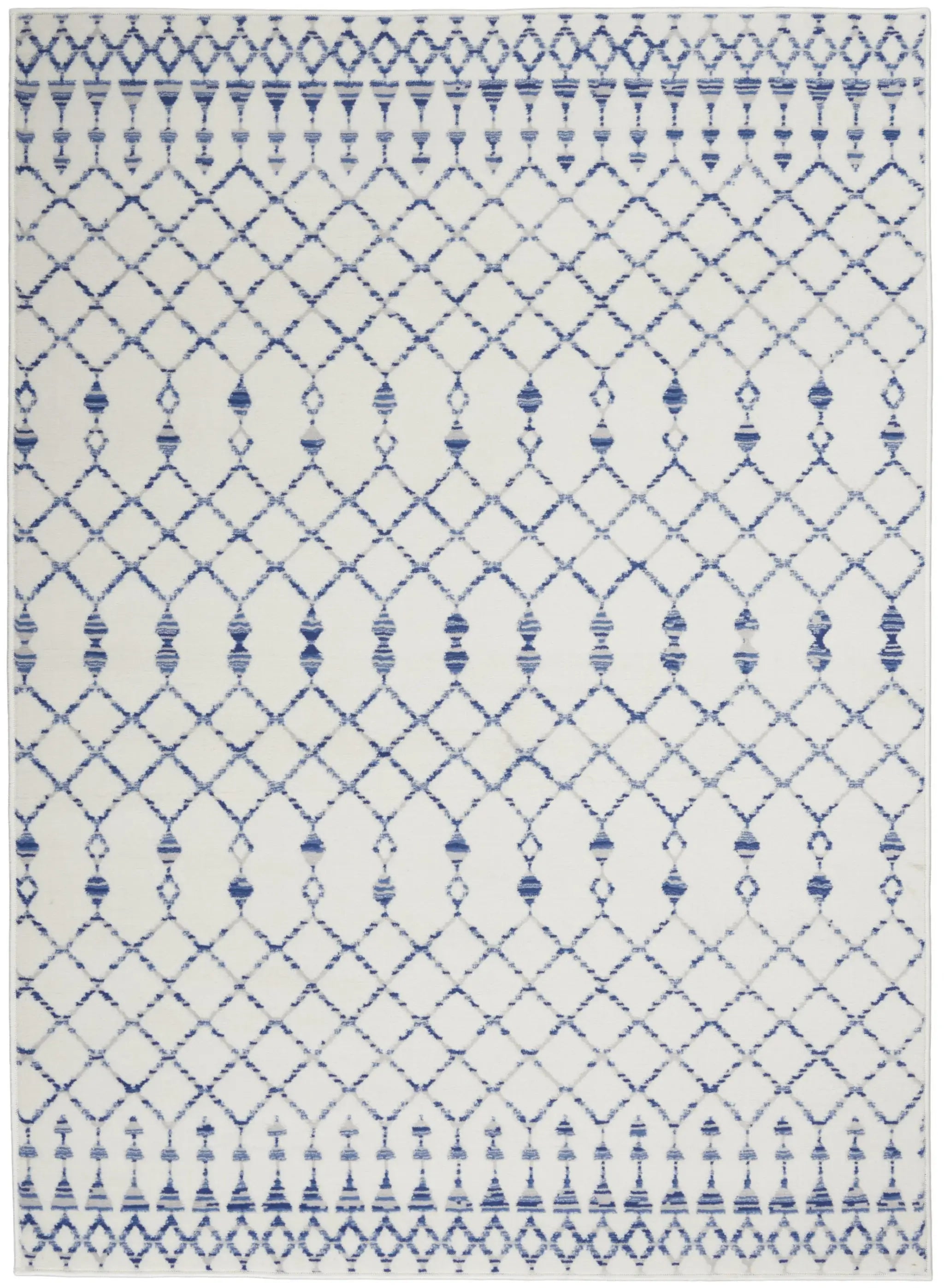 6' X 9' Ivory Geometric Berber Area Rug - Homeroots - Flyclothing LLC