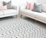6' X 9' Ivory Geometric Berber Area Rug - Homeroots