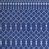 4' X 6' Navy Blue Geometric Berber Area Rug - Homeroots - Flyclothing LLC