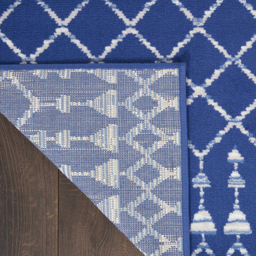 4' X 6' Navy Blue Geometric Berber Area Rug - Homeroots - Flyclothing LLC
