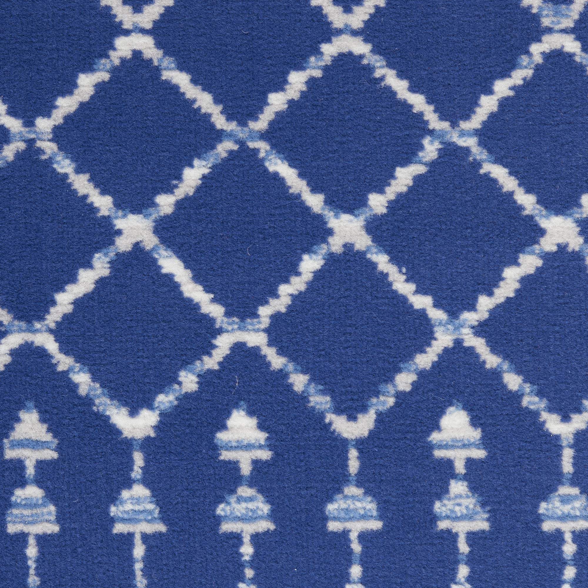 4' X 6' Navy Blue Geometric Berber Area Rug - Homeroots - Flyclothing LLC