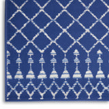 5' X 7' Navy Blue Geometric Berber Area Rug - Homeroots