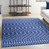 5' X 7' Navy Blue Geometric Berber Area Rug - Homeroots - Flyclothing LLC