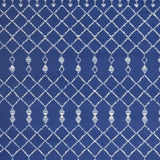5' X 7' Navy Blue Geometric Berber Area Rug - Homeroots - Flyclothing LLC