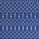 5' X 7' Navy Blue Geometric Berber Area Rug - Homeroots - Flyclothing LLC