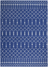 6' X 9' Navy Blue Geometric Berber Area Rug - Homeroots - Flyclothing LLC