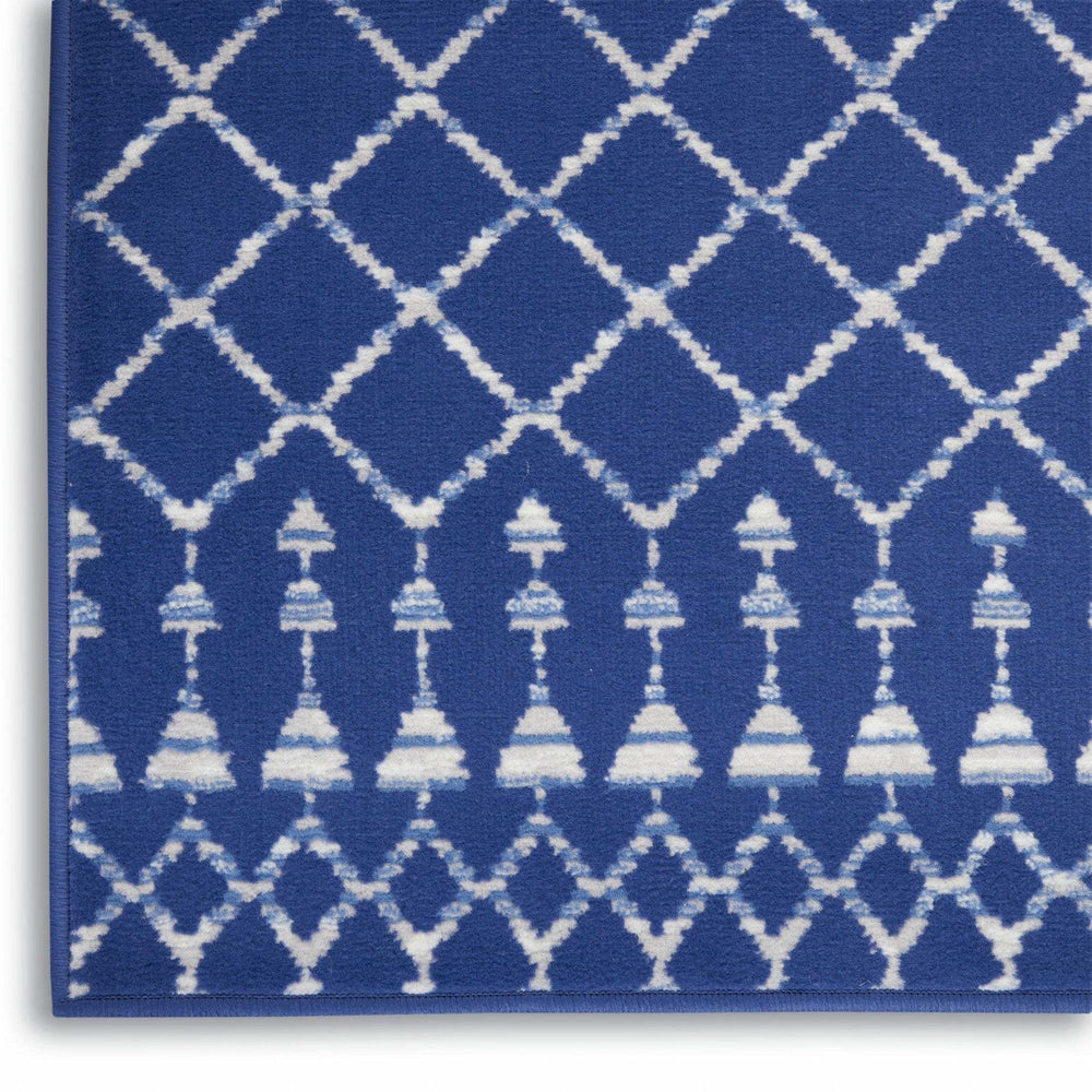 6' X 9' Navy Blue Geometric Berber Area Rug - Homeroots - Flyclothing LLC