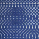 6' X 9' Navy Blue Geometric Berber Area Rug - Homeroots - Flyclothing LLC