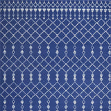 6' X 9' Navy Blue Geometric Berber Area Rug - Homeroots - Flyclothing LLC