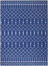 6' X 9' Navy Blue Geometric Berber Area Rug - Homeroots - Flyclothing LLC
