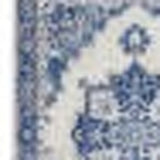 5' X 7' Blue And Ivory Floral Dhurrie Area Rug - Homeroots