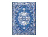 4' X 6' Navy Blue Floral Dhurrie Area Rug - Homeroots