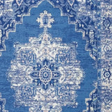 4' X 6' Navy Blue Floral Dhurrie Area Rug - Homeroots - Flyclothing LLC