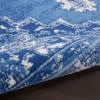 6' X 9' Navy Blue Floral Dhurrie Area Rug - Homeroots