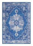 6' X 9' Navy Blue Floral Dhurrie Area Rug - Homeroots