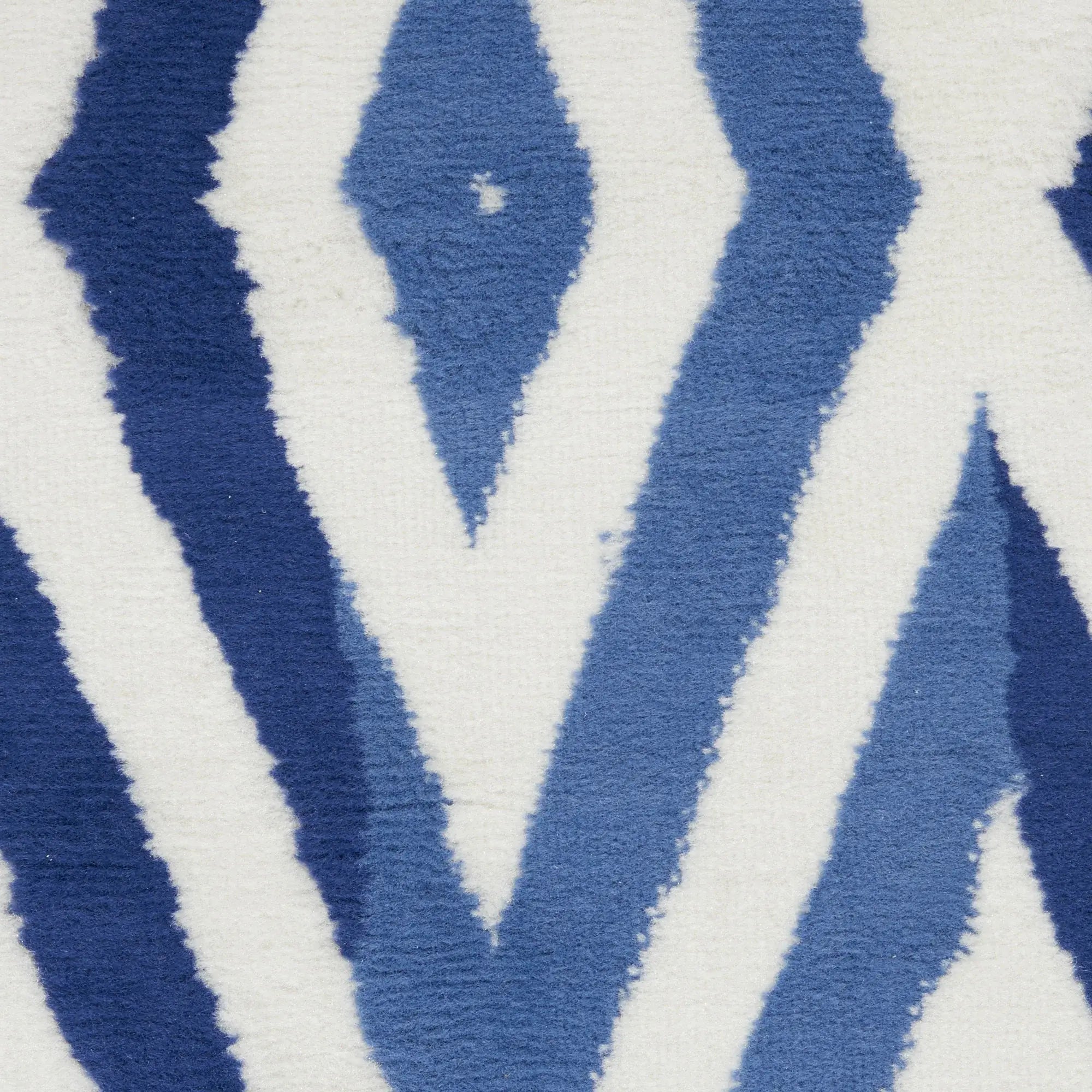 4' X 6' Blue And Ivory Geometric Dhurrie Area Rug - Homeroots - Flyclothing LLC