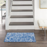 4' X 6' Blue Floral Dhurrie Area Rug - Homeroots - Flyclothing LLC
