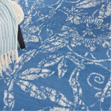 4' X 6' Blue Floral Dhurrie Area Rug - Homeroots - Flyclothing LLC