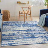 5' X 7' Blue And Ivory Ombre Dhurrie Area Rug - Homeroots - Flyclothing LLC