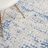 6' X 9' Blue Gray Abstract Dhurrie Area Rug - Homeroots - Flyclothing LLC