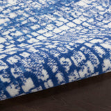 5' X 7' Blue And Ivory Abstract Dhurrie Area Rug - Homeroots - Flyclothing LLC