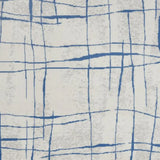 5' X 7' Blue And Ivory Abstract Dhurrie Area Rug - Homeroots - Flyclothing LLC