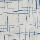 6' X 9' Blue And Ivory Abstract Dhurrie Area Rug - Homeroots - Flyclothing LLC