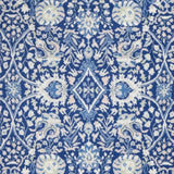 4' X 6' Navy Blue Floral Dhurrie Area Rug - Homeroots