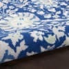 5' X 7' Navy Blue Floral Dhurrie Area Rug - Homeroots