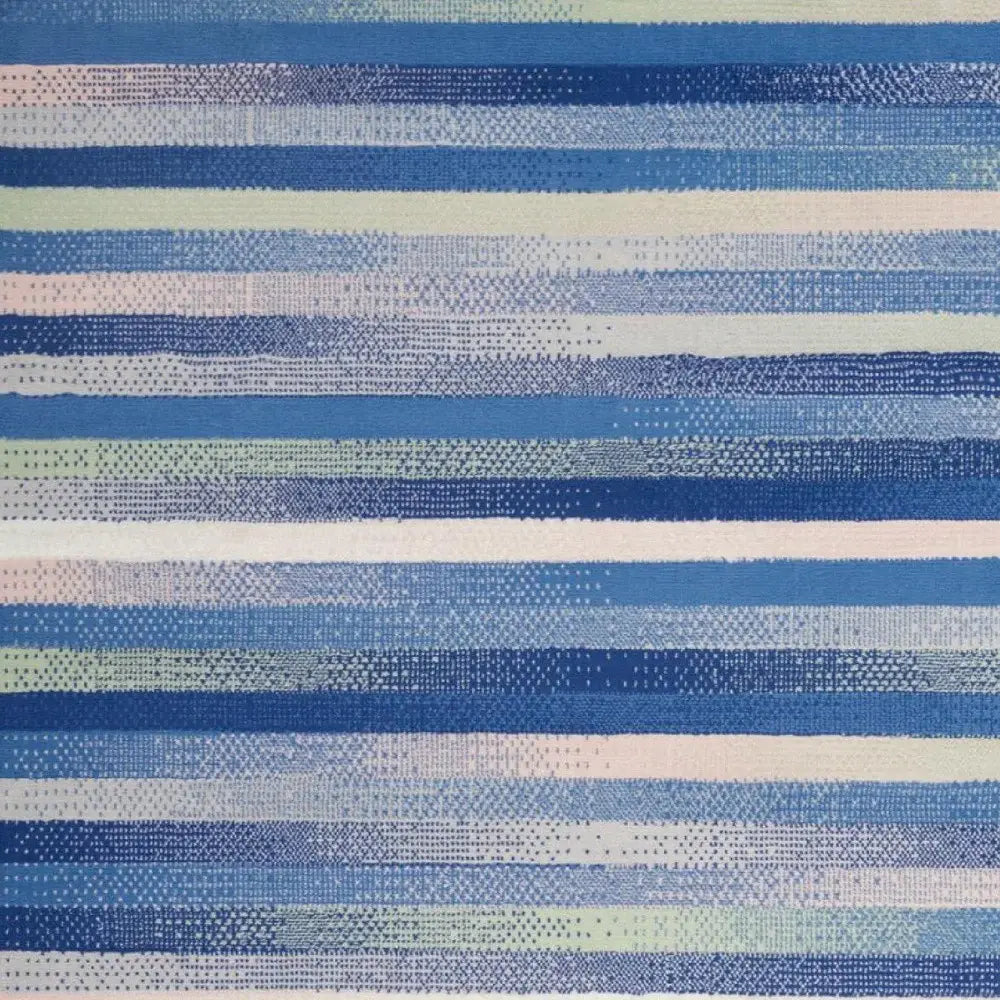 5' X 7' Blue And White Striped Dhurrie Area Rug - Homeroots - Flyclothing LLC