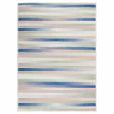 4' X 6' Navy Blue Striped Dhurrie Area Rug - Homeroots - Flyclothing LLC