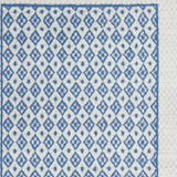 5' X 7' Navy Blue Geometric Dhurrie Area Rug - Homeroots - Flyclothing LLC