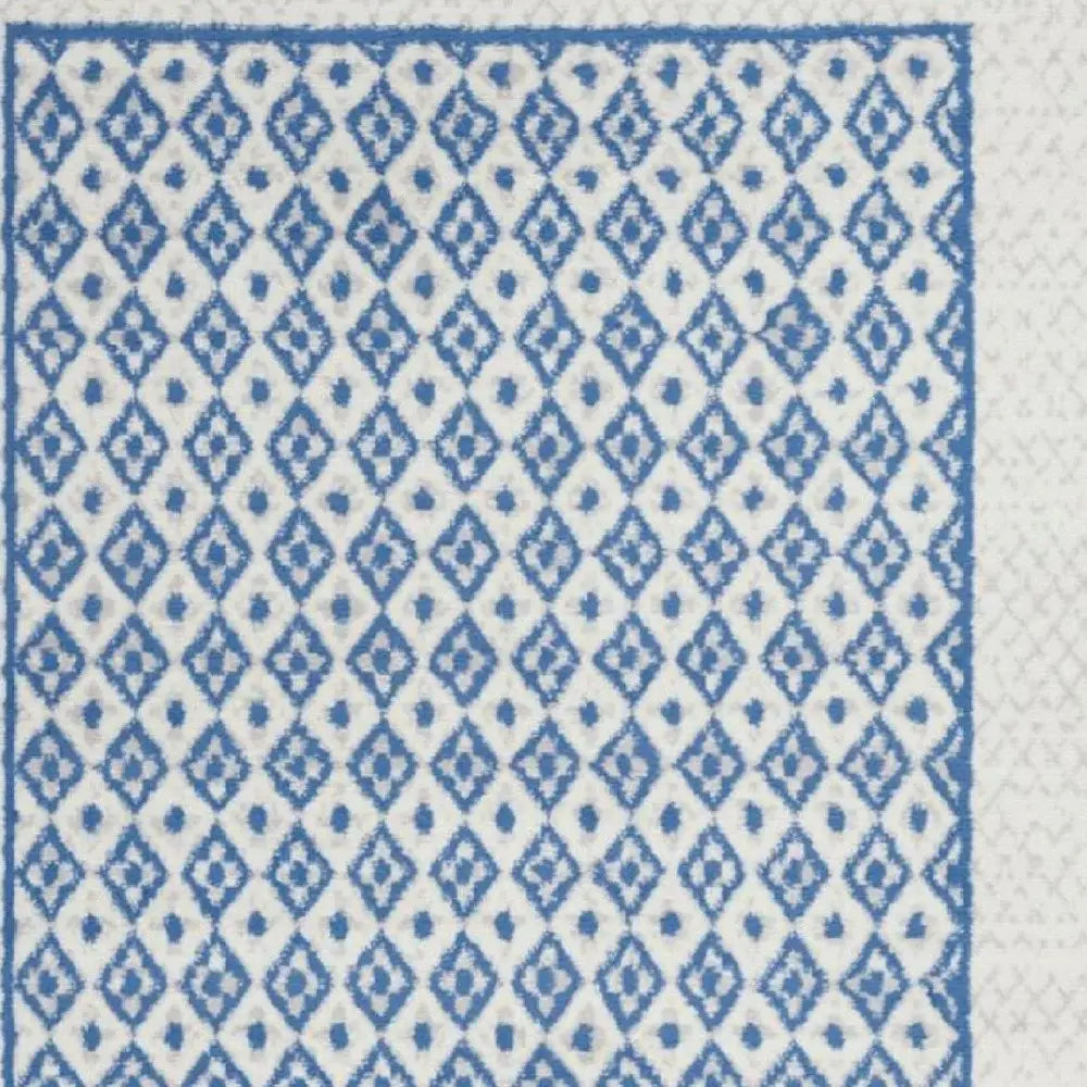 5' X 7' Navy Blue Geometric Dhurrie Area Rug - Homeroots - Flyclothing LLC
