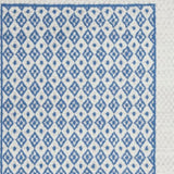 5' X 7' Navy Blue Geometric Dhurrie Area Rug - Homeroots