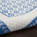 5' X 7' Navy Blue Geometric Dhurrie Area Rug - Homeroots - Flyclothing LLC