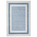 6' X 9' Navy Blue Geometric Dhurrie Area Rug - Homeroots - Flyclothing LLC