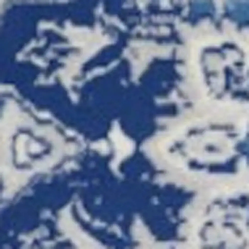 4' X 6' Navy Blue Floral Dhurrie Area Rug - Homeroots - Flyclothing LLC