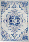 5' X 7' Navy Blue Floral Dhurrie Area Rug - Homeroots
